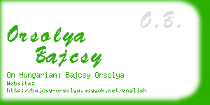 orsolya bajcsy business card